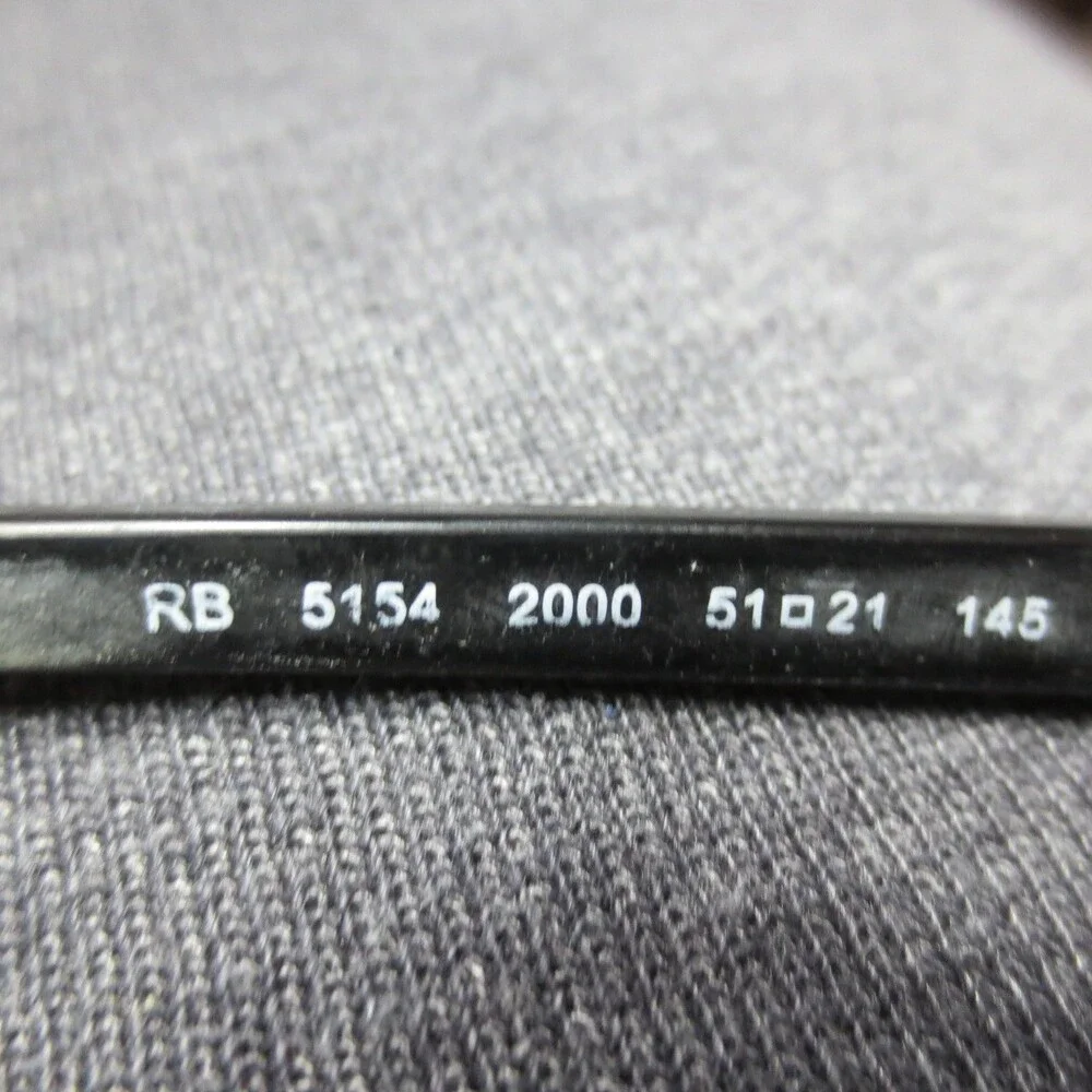 Ray-Ban Eyeglasses Frame RB5154-2000 Unisex Shiny Black Full Rim 51-21-145 - Picture 6 of 7